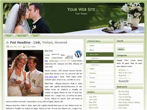 Wordpress Wedding Template - 1015A